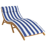 Vidaxl Lounger Blaphion Striped 180x60x3 cm Oxford tkanina modra in bela