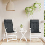 Vidaxl stoelkussens 2 st hoge rug oxford stof zwart