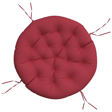Vidaxl zitkussen rond ø 100x11 cm oxford stof wijnrood