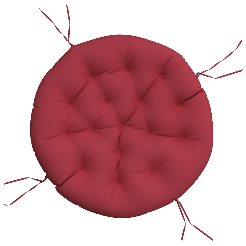 Coussin de siège vidaxl rond Ø 100x11 cm oxford tissu vin rouge