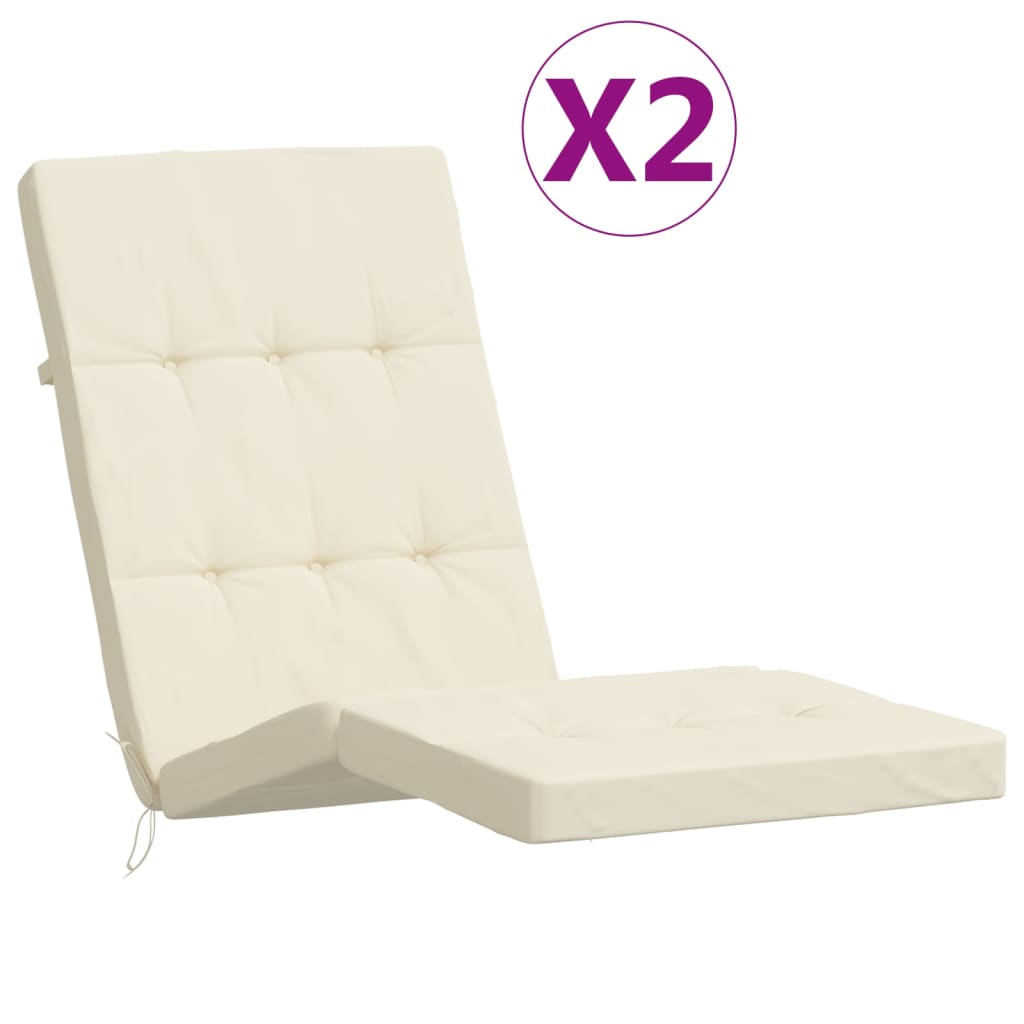 Vidaxl Patio Chair Puter 2 St Oxford Fabric Crème Colored