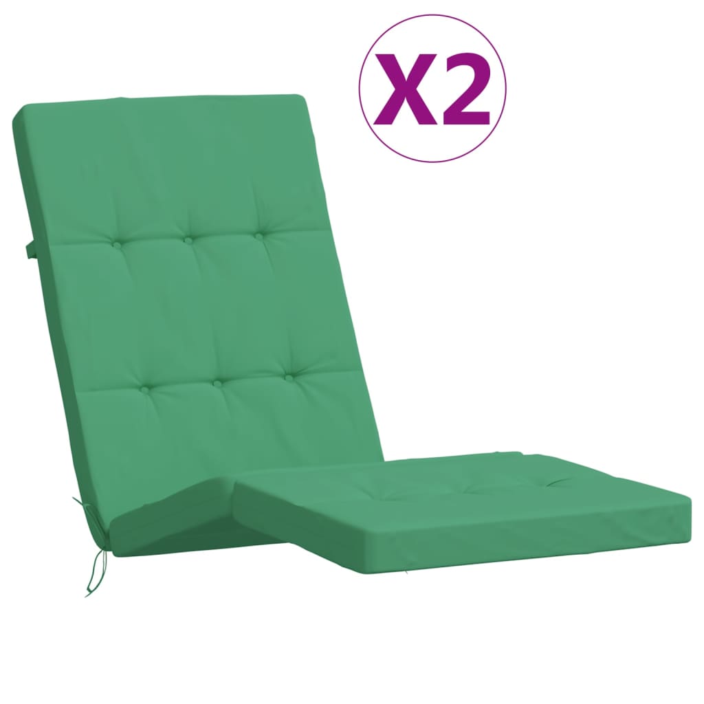 Vidaxl patio chair cushions 2 st oxford fabric green