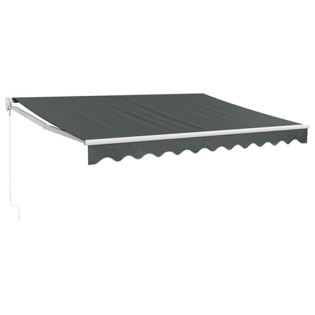 Vidaxl luifel uittrekbaar 3x2,5 m stof en aluminium antracietkleurig