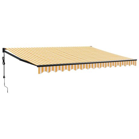 Vidaxl luifel automatisch uitschuifbaar 4,5x3 m geel en wit