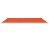 VidaXL Luifel uittrekbaar 4x3 m stof en aluminium oranje en bruin