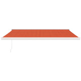 VidaXL Luifel uittrekbaar 4,5x3 m stof en aluminium oranje en bruin