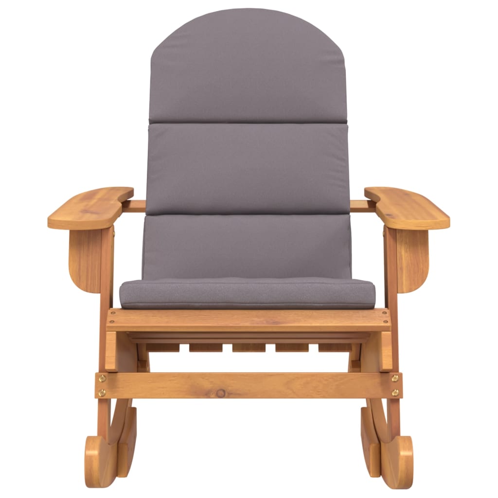 Vidaxl schommelstoel adirondack met kussens massief acaciahout