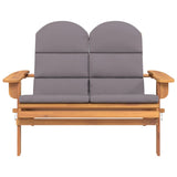 Vidaxl tuinbank adirondack met kussens 126 cm massief acaciahout