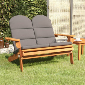 Vidaxl tuinbank adirondack met kussens 126 cm massief acaciahout