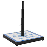 Vidaxl parasolvoet vierkant 12 kg blauw en wit