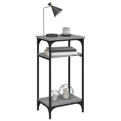 Vidaxl bijzettafel 40x30x75 cm bewerkt hout grijs sonoma eikenkleurig