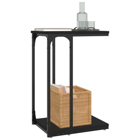 Vidaxl bijzettafel 40x30x60 cm bewerkt hout zwart