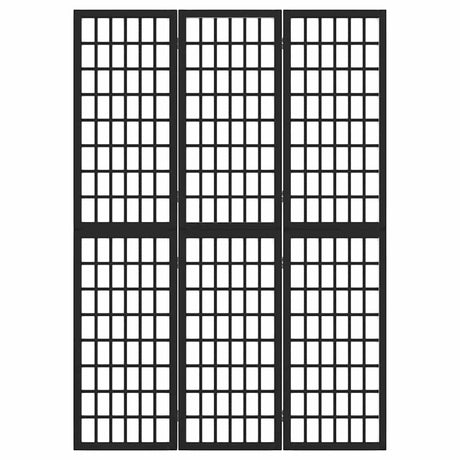 Vidaxl kamerscherm inklapbaar 3 panelen japanse stijl 120x170 cm zwart