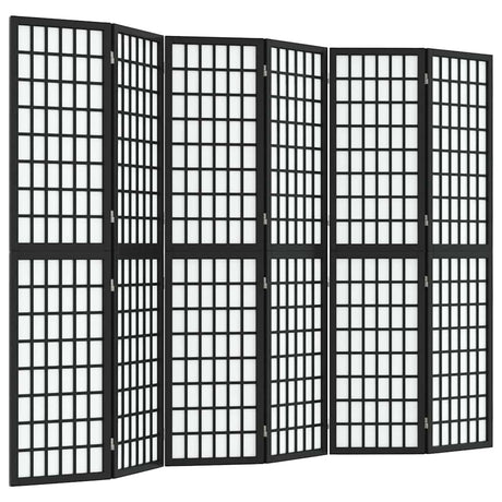 Vidaxl kamerscherm inklapbaar 6 panelen japanse stijl 240x170 cm zwart