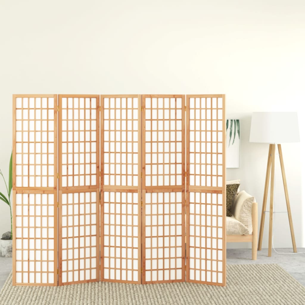 Vidaxl kamerscherm inklapbaar 5 panelen japanse stijl 200x170 cm