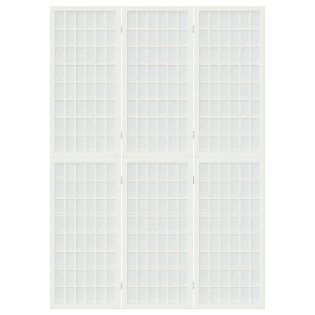 Vidaxl kamerscherm inklapbaar 3 panelen japanse stijl 120x170 cm wit