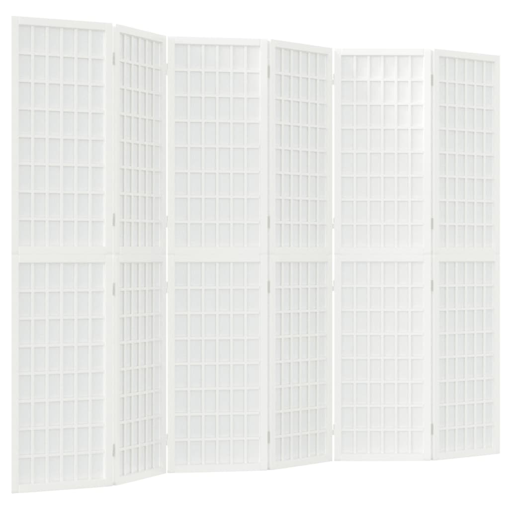 Vidaxl kamerscherm inklapbaar 6 panelen japanse stijl 240x170 cm wit