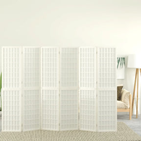 Vidaxl kamerscherm inklapbaar 6 panelen japanse stijl 240x170 cm wit