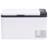 Vidaxl koelbox met handvat 18 l pp pe zwart en wit