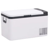 Vidaxl koelbox met handvat 25 l pp pe zwart en wit