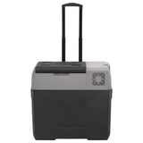 Vidaxl koelbox met wielen en handvat 40 l polypropeen zwart en grijs