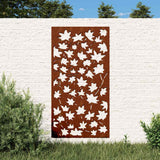 Vidaxl wanddecoratie tuin esdoornbladontwerp 105x55 cm cortenstaal