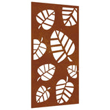 Vidaxl wanddecoratie tuin bladontwerp 105x55 cm cortenstaal