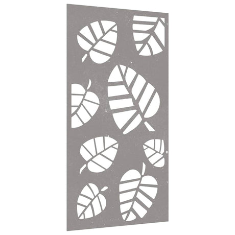 Vidaxl wanddecoratie tuin bladontwerp 105x55 cm cortenstaal