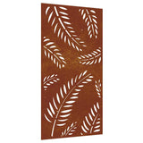 Vidaxl wanddecoratie tuin bladontwerp 105x55 cm cortenstaal