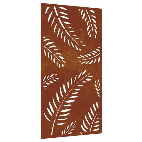 Vidaxl wanddecoratie tuin bladontwerp 105x55 cm cortenstaal