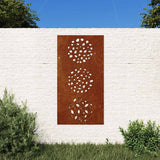 Vidaxl wanddecoratie tuin bladontwerp 105x55 cm cortenstaal