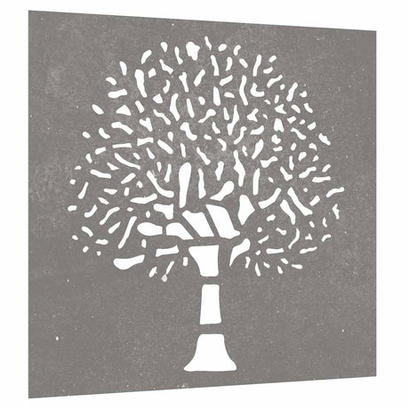 Vidaxl wanddecoratie tuin boomontwerp 55x55 cm cortenstaal