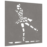 Vidaxl Mauer Dekoratiounsgaart Ballet Dänzer Design 55x55 cm CORTEN STARS