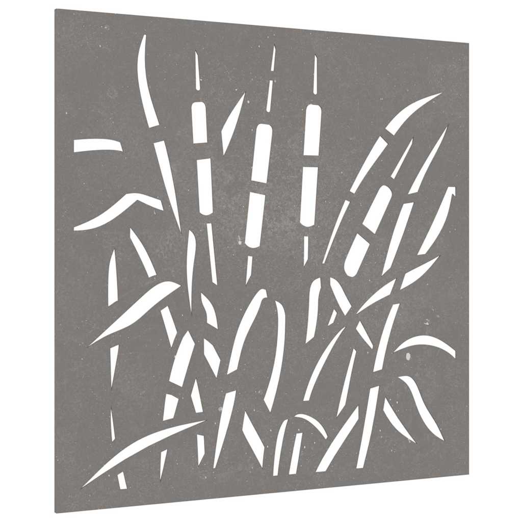 Vidaxl wanddecoratie tuin grasontwerp 55x55 cm cortenstaal