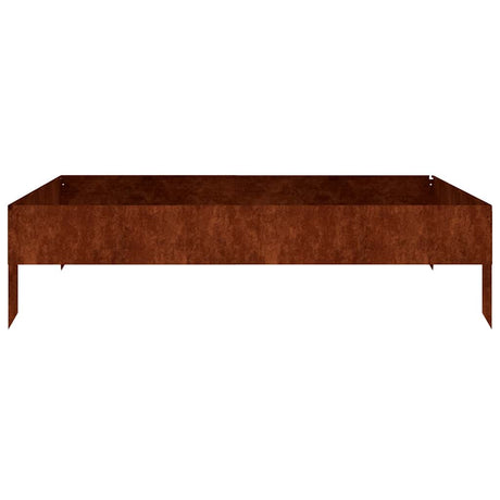 Vidaxl plantenbak verhoogd 100x100x26 cm cortenstaal