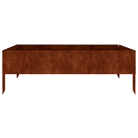 Vidaxl plantenbak verhoogd 100x100x33,5 cm cortenstaal