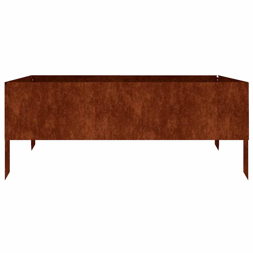 Vidaxl plantenbak verhoogd 100x100x41 cm cortenstaal