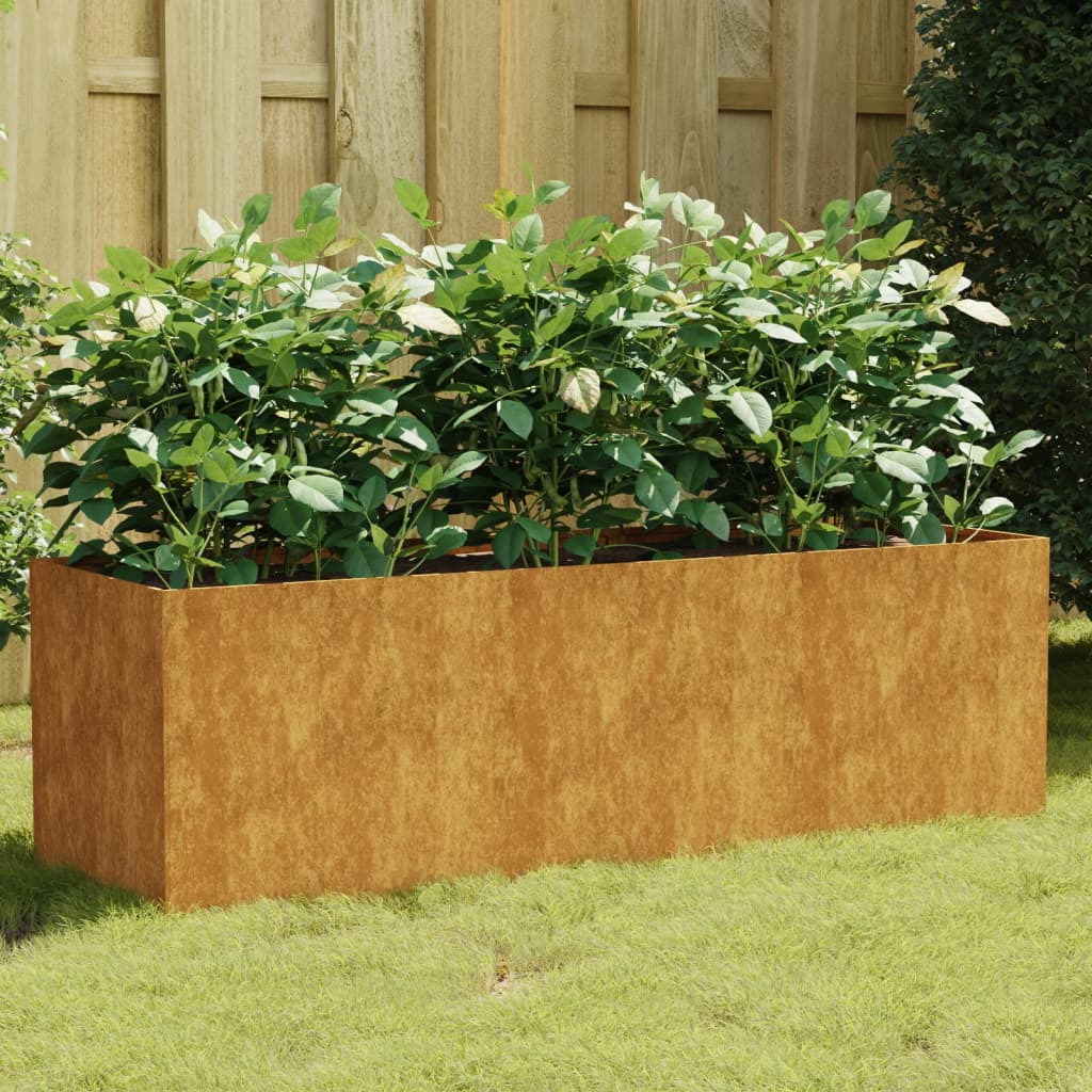 VIDAXL -Pflanzer erhöht 120 x 40 x 40 cm Corten Stahl