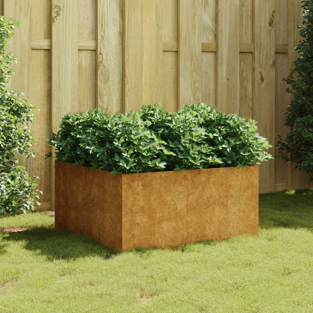 VIDAXL -Planungsbox 80x80x40 cm Corten Stahl