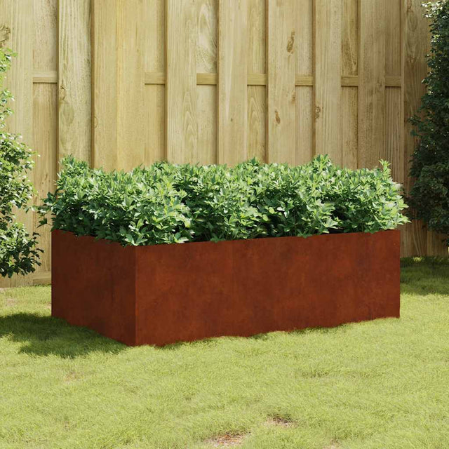 Vidaxl plantenbak verhoogd 120x80x40 cm cortenstaal