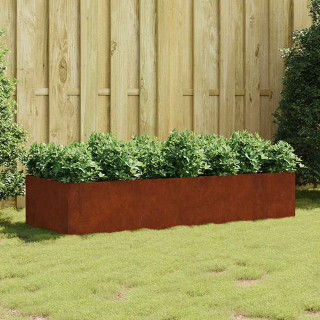 Vidaxl plantenbak verhoogd 200x80x40 cm cortenstaal