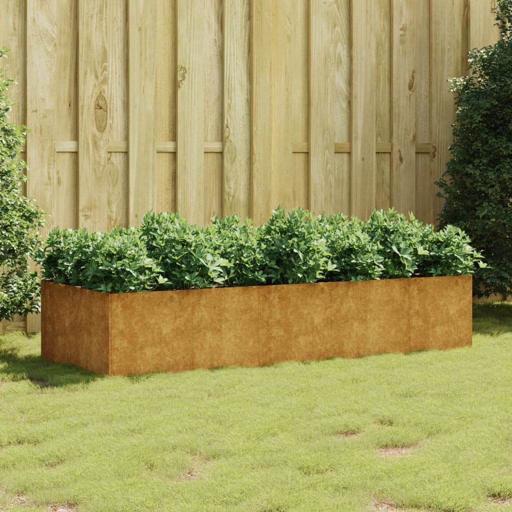 VIDAXL -Pflanzer erhöhte 200x80x40 cm Corten -Stahl