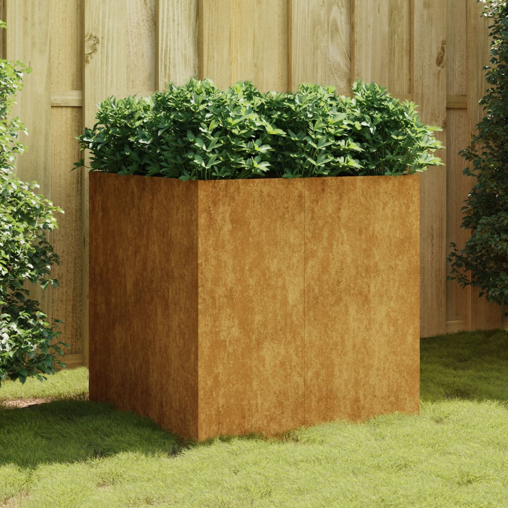 VIDAXL -Planungsbox 80x80x80 cm Corten Stahl