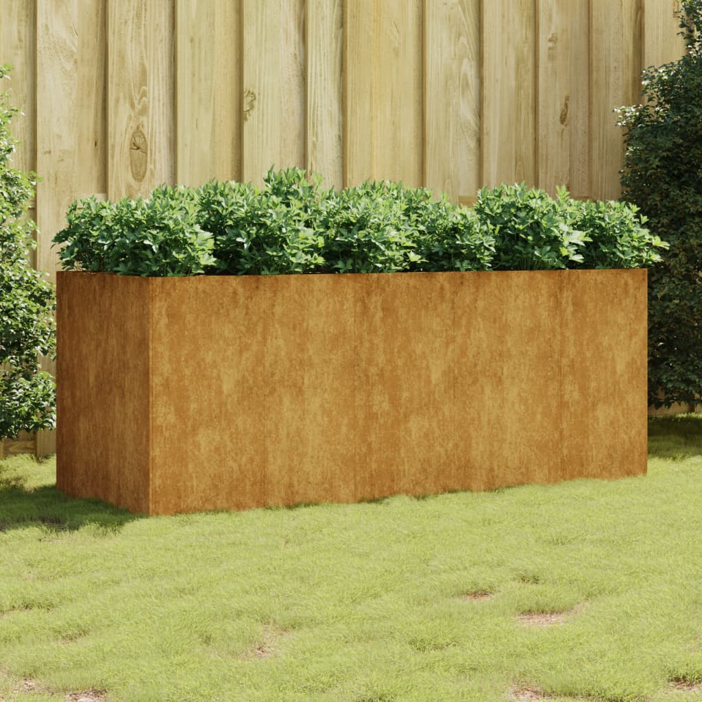 Vidaxl Planter huet 200x80x80 cm CORTen Stahl opgeworf