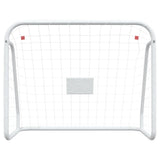 Vidaxl voetbaldoel met net 125x96x60 cm staal en polyester wit