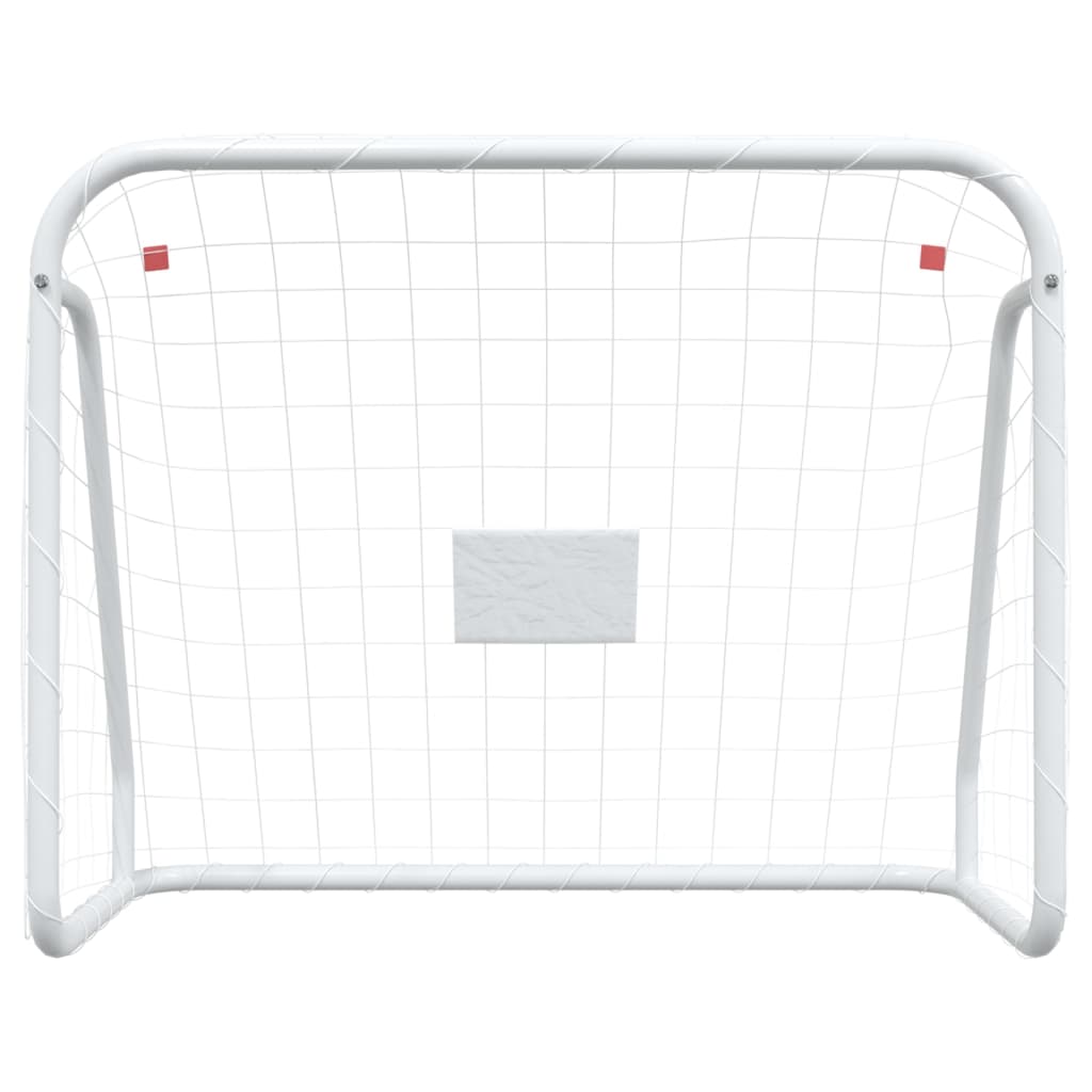 Vidaxl fodboldmål med Net 125x96x60 cm stål og polyester hvid