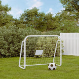 Vidaxl Football Gol con netto 125x96x60 cm in acciaio e poliestere bianco