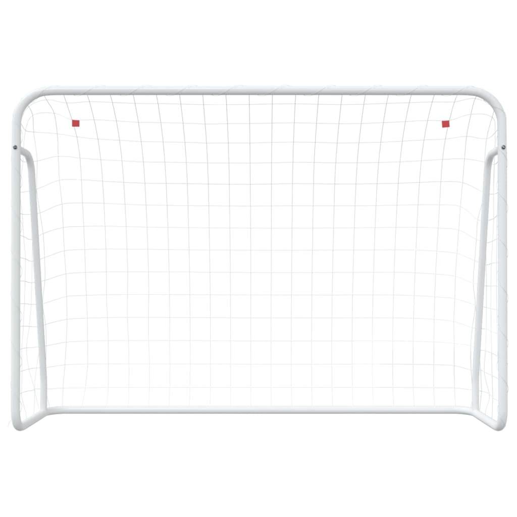 Vidaxl fotballmål med netto 214x75x152 cm stål og polyester hvit