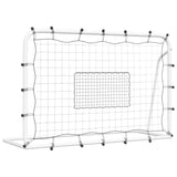 Vidaxl fotball rebounder 184x61x123 cm stål og PE hvitt og svart