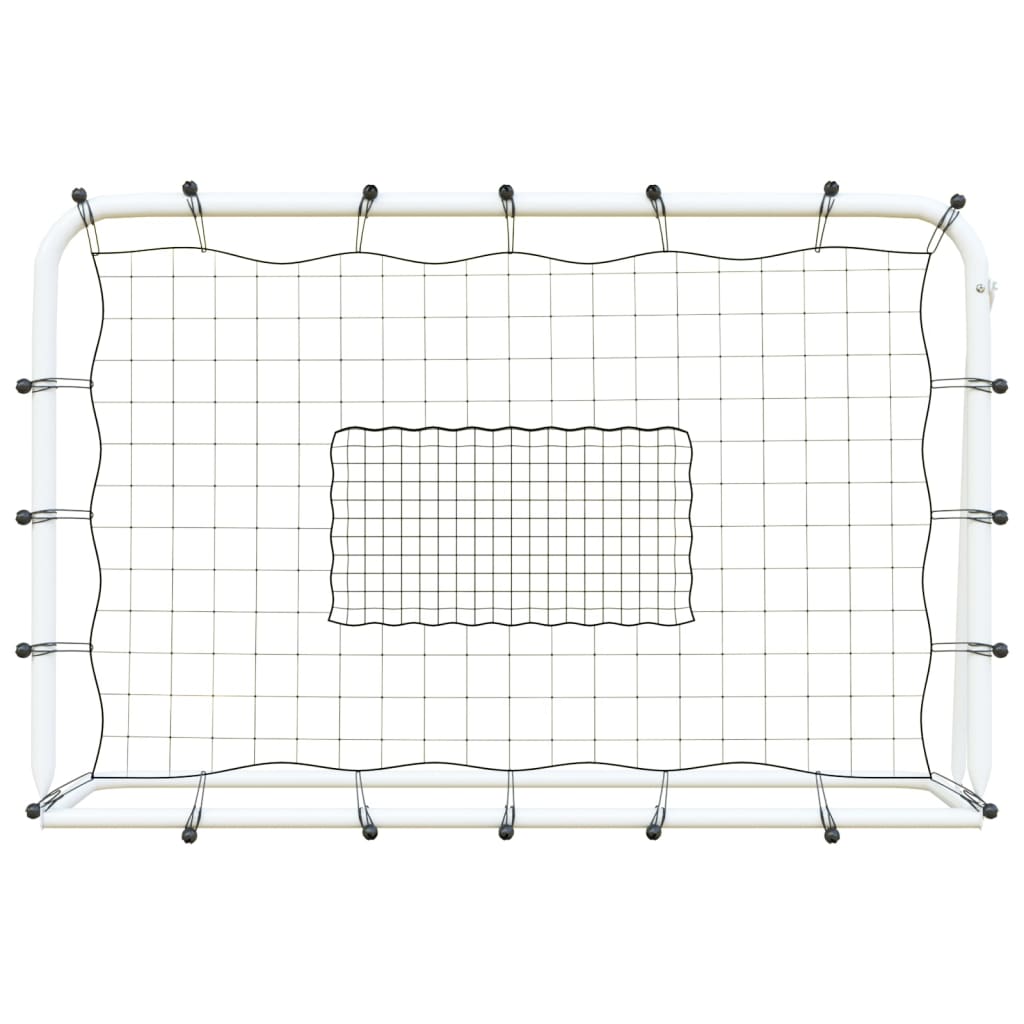 Vidaxl Football Rebounder 184x61x123 cm Stahl und PE -Weiß und Schwarz